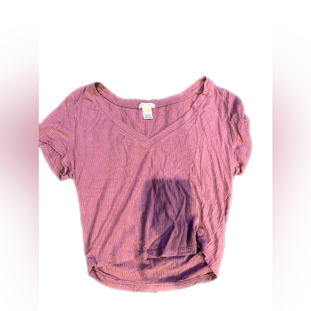 Purple rub knit t-shirt